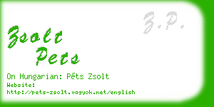 zsolt pets business card