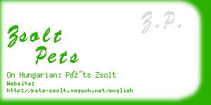 zsolt pets business card